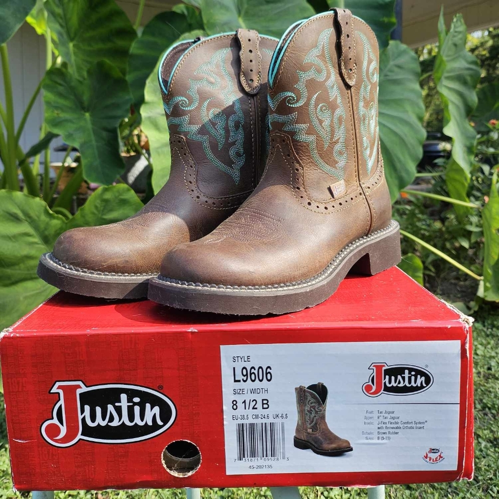 Justin 8" Tan Jaguar Boots